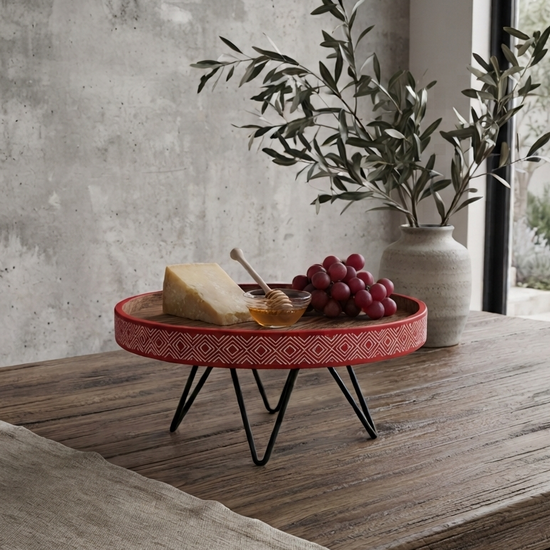 Muse Plate Stand - Red
