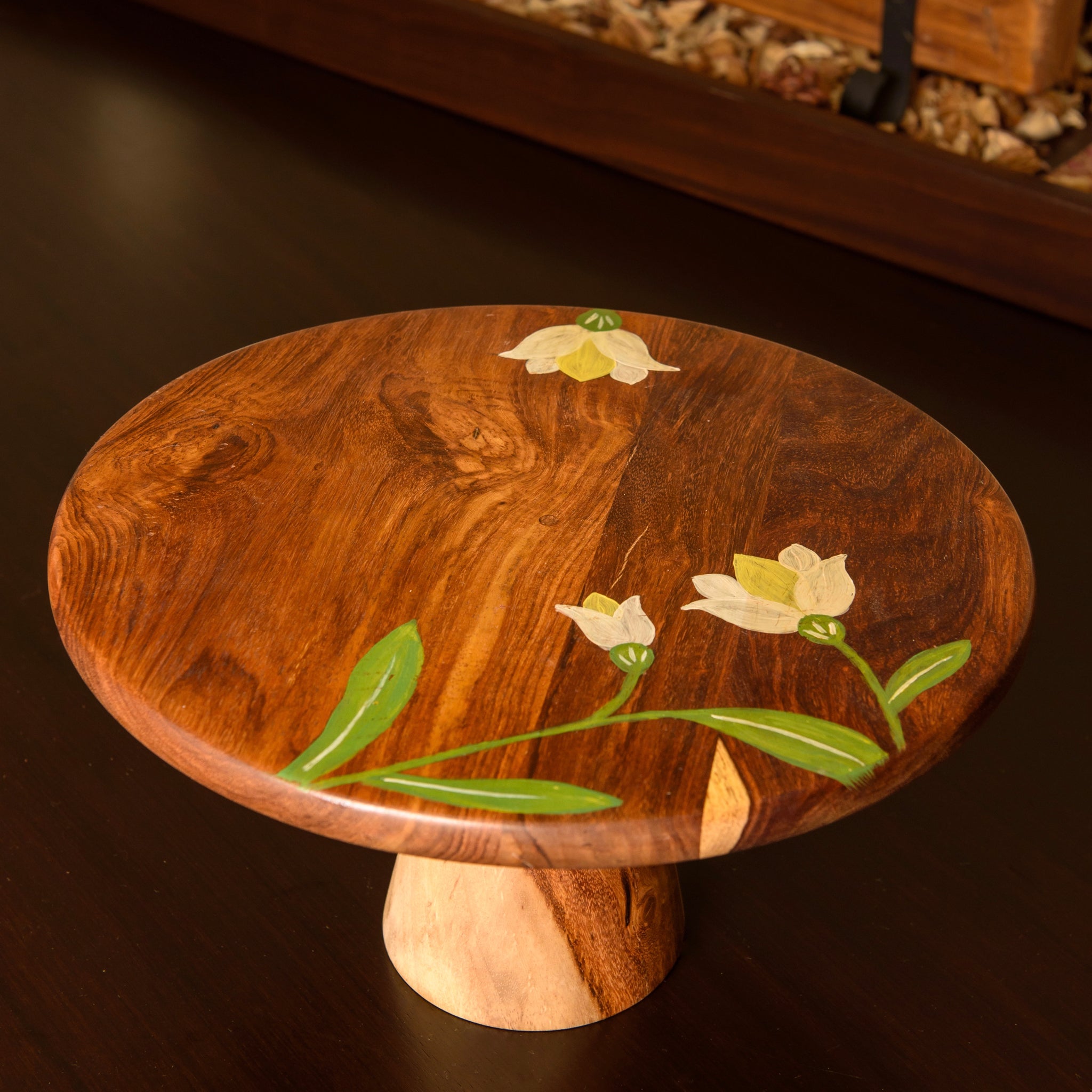buy online handmade wooden cake stand in Pakistan