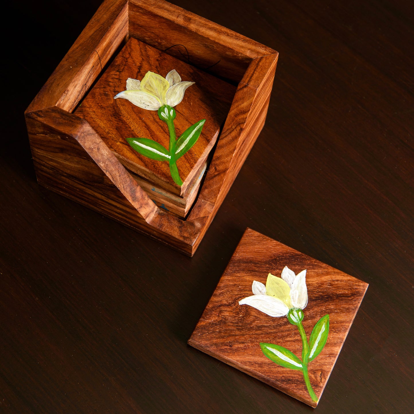 Painted Grain Coasters