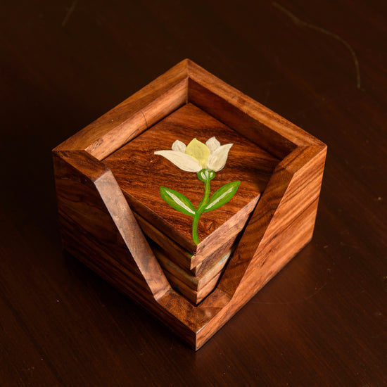 Painted Grain Coasters