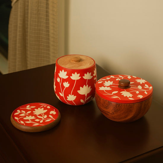 Scarlet Heritage Naqshi Jar