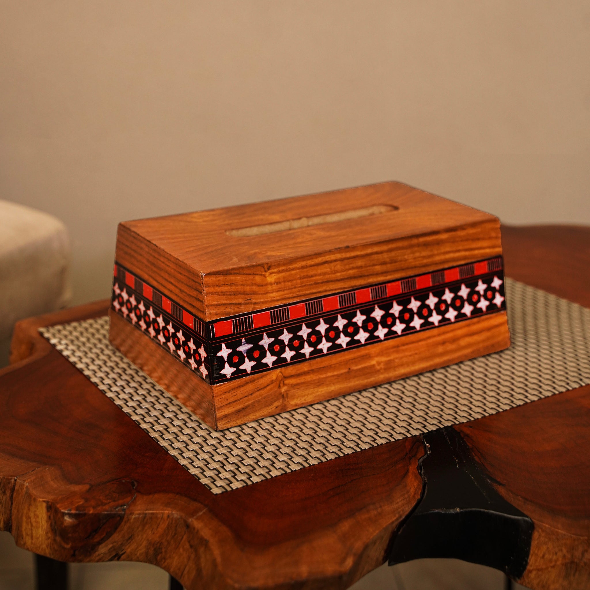 buy online handmade wooden tissue box in Pakistan
