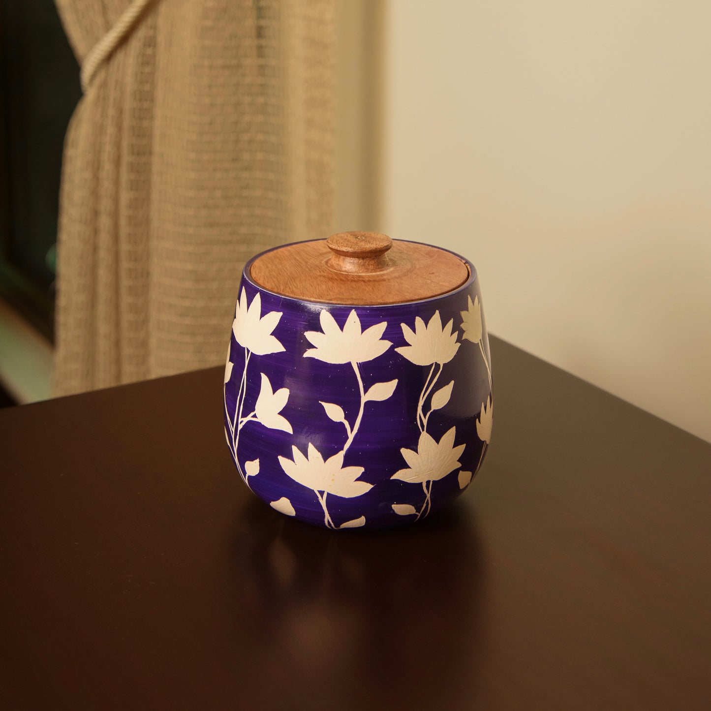 Violet Bloom Naqshi Jar