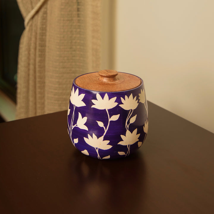 Violet Bloom Naqshi Jar