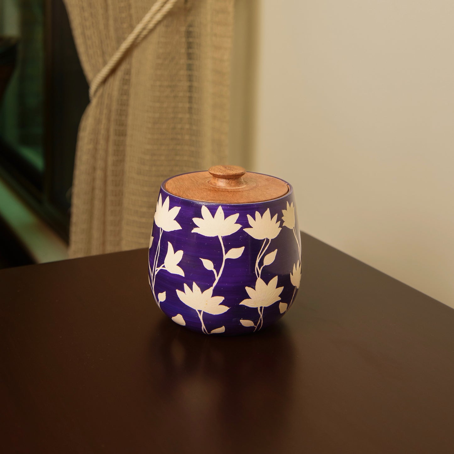 Violet Bloom Naqshi Jar