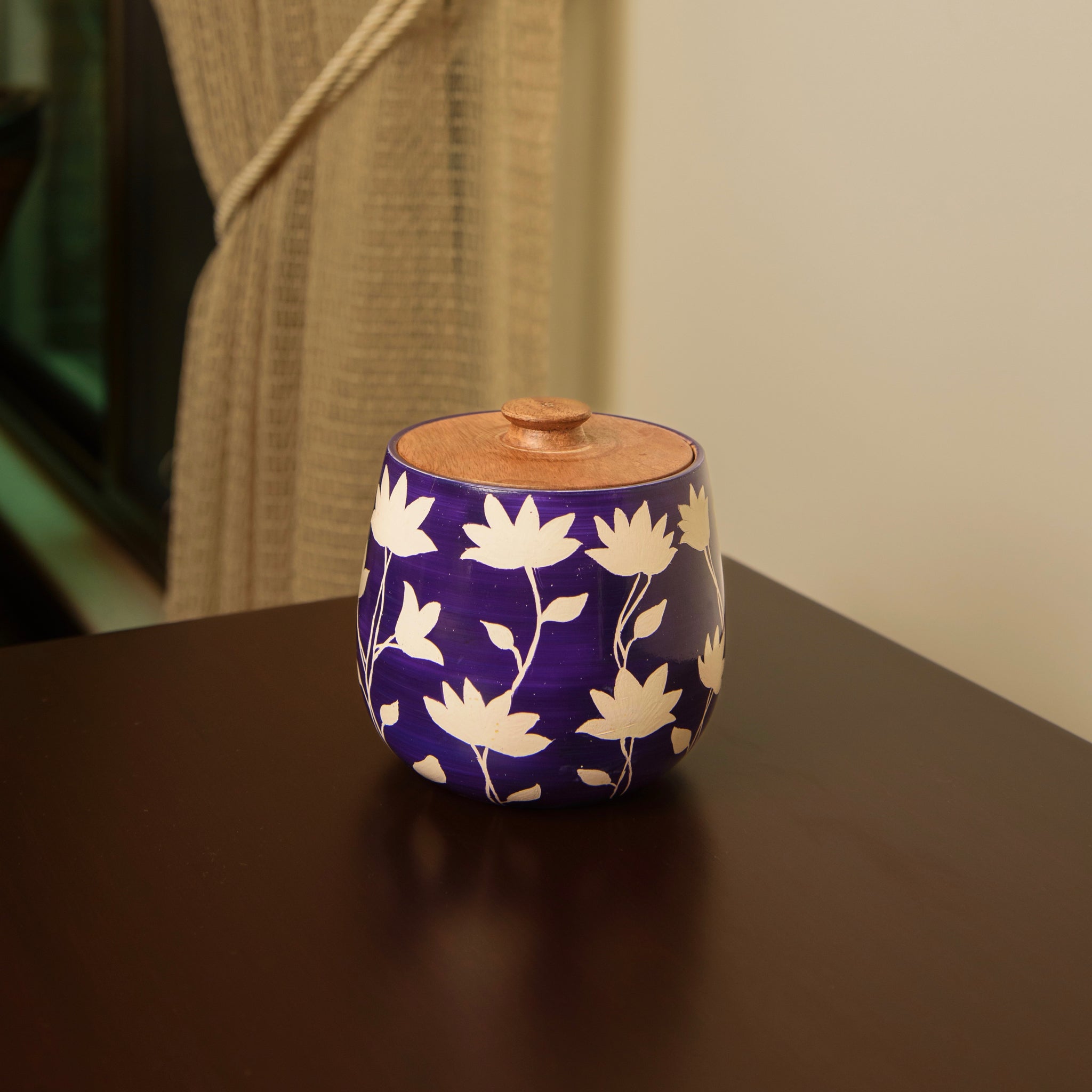 Violet Bloom Naqshi Jar