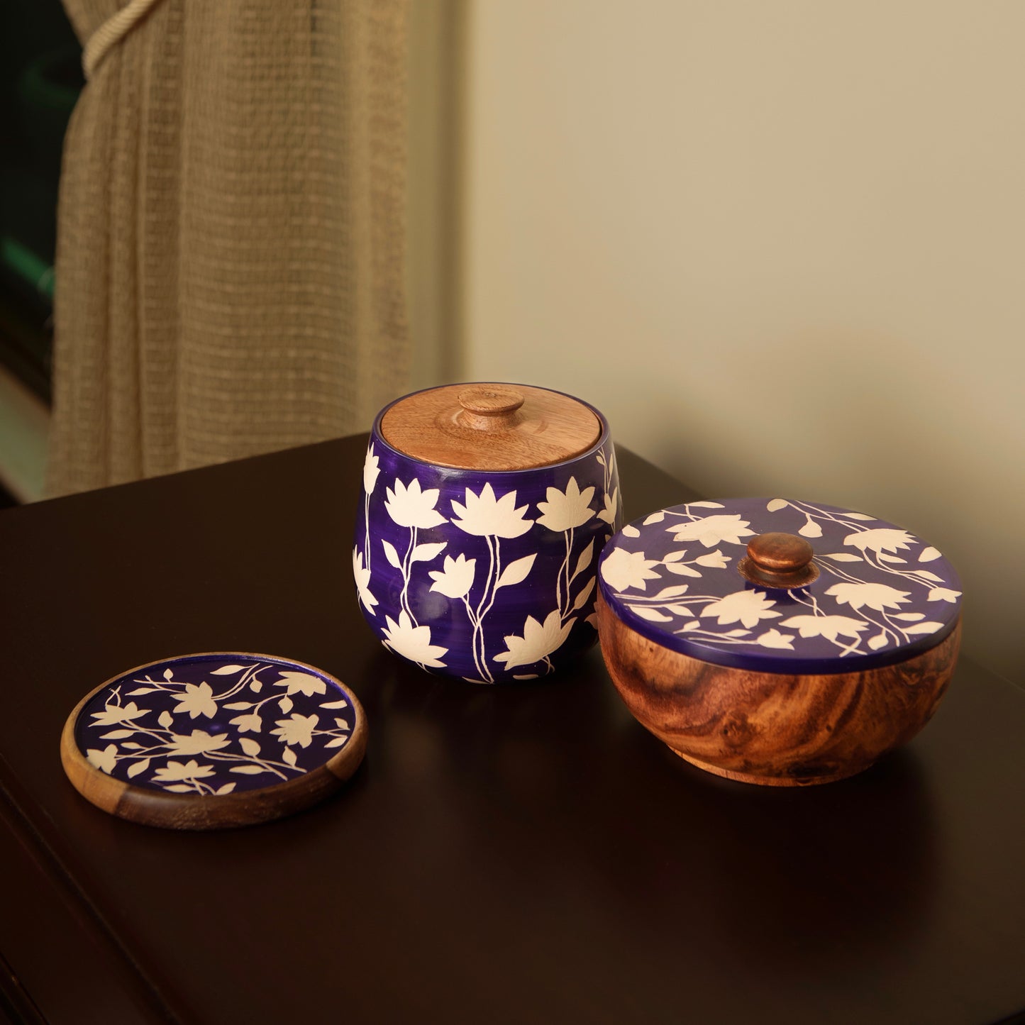 Violet Bloom Naqshi Jar
