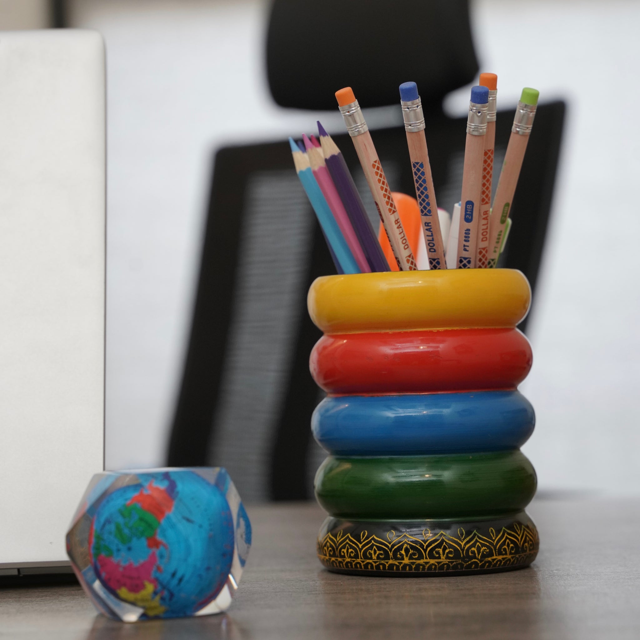 Buy online handmade wooden desk pencil organizer in Pakistan